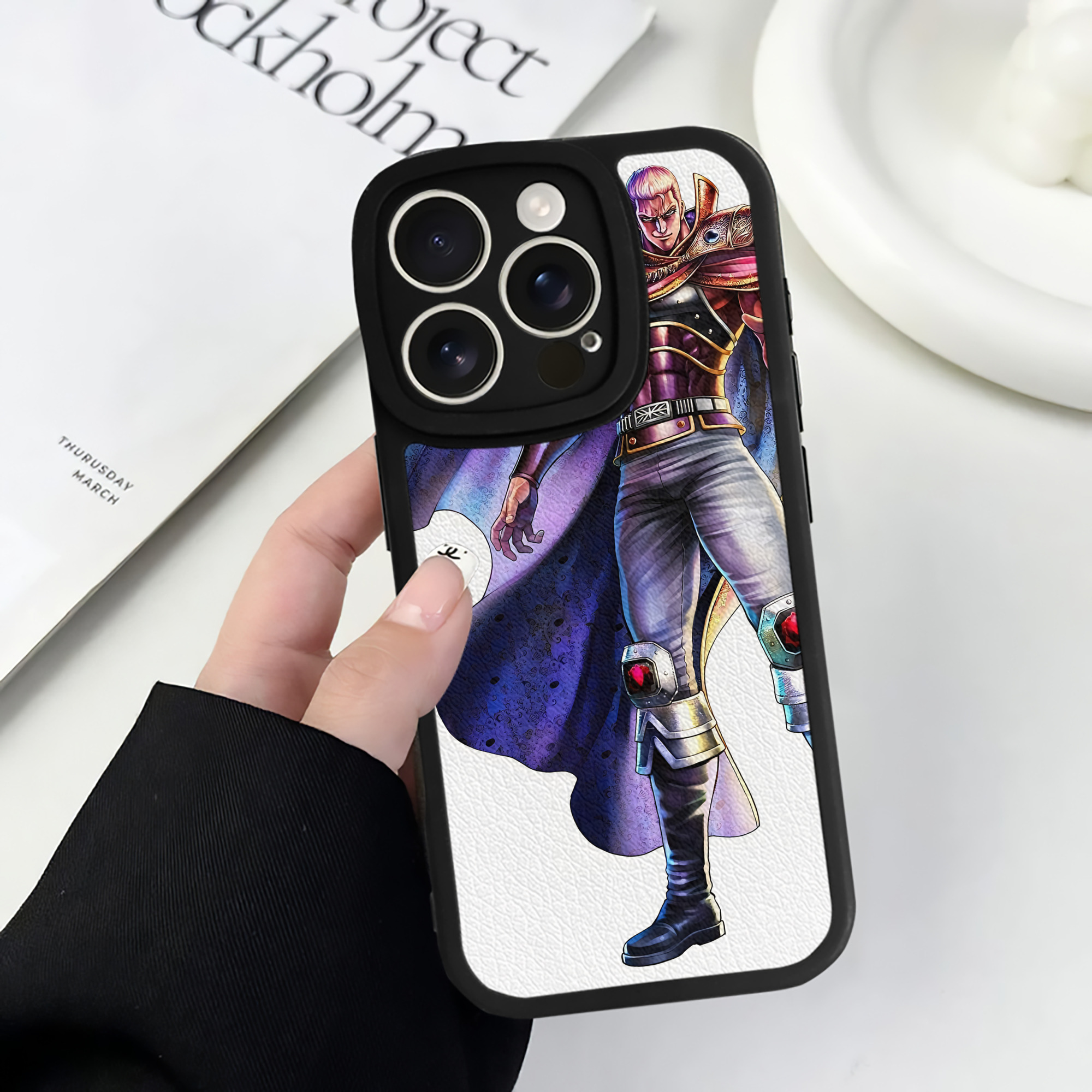 （画像用） 北斗の拳 Fist of the North Star 【iPhone 16シリーズ対応】シリコンスマホケース（レザー調） 材質：シリコン